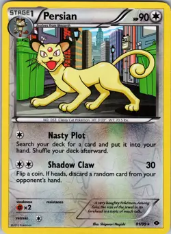 Persian 81/99 Next Destinies Pokemon TCG LP-NM - Image 1