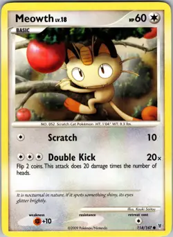 Meowth 114 Supreme Victors Pokemon TCG MP - Image 1