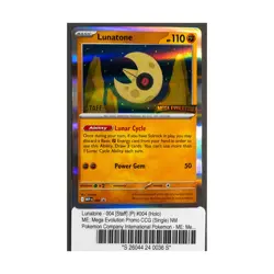 Pokemon ME: Mega Evolution Promo Lunatone - 004 [Staff] (P) #004 (Holo) NM - Image 1