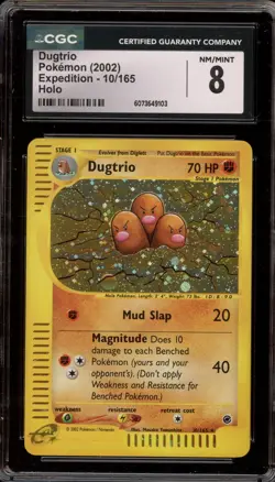 Pokemon Dugtrio Expedition Holo Rare #10 CGC 8 - Image 1