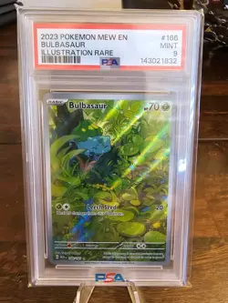 2023 Pokemon Bulbasaur #166/165 Illustration Rare *MEW 151* PSA 9 - Image 1