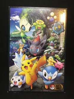 Pikachu Zorua Piplup Celebi 105 - VIntage Pokemon Bromides DX Jumbo Cards - Image 1