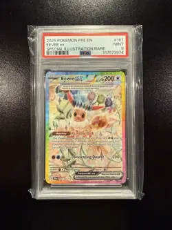 2025 POKEMON PRE EN-PRISMATIC EVOLUTIONS #167/131 EEVEE EX - PSA 9 MINT - Image 1