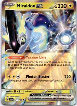 Pokemon TCG Miraidon ex 081/198 Scarlet & Violet Base Set Holo Lightly Played - Image 1