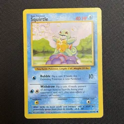 Squirtle - 63/102 - Common - Unlimited Edition - Base Set #63/102 Pokemon TCG MP - Image 1