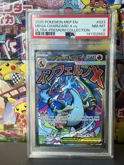 Pokemon Mega Charizard X EX 023 Black Star Promo PSA 8 - Image 1