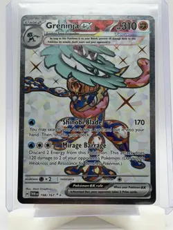Greninja ex - 198/167 - Pokemon Twilight Masquerade Full Art Ultra Rare - NM - Image 1