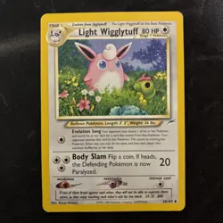 Pokemon Light Wigglytuff 54/105 Neo Destiny Unlimited Uncommon LP/MP - Image 1