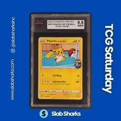 2020 POKEMON FUTSAL PROMO #001/005 PIKACHU ON THE BALL KSA 9.5 - Image 1