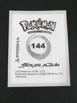 2022 POKEMON Prizma Sticker #144 Articuno Gold Star Holo Peru US Seller - Image 2