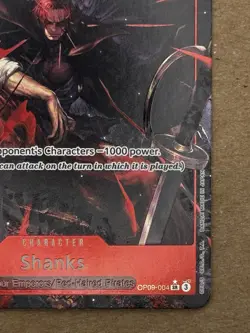 One Piece Shanks OP09-004 SR Alt Art (English) Emperors in the New World - Image 5