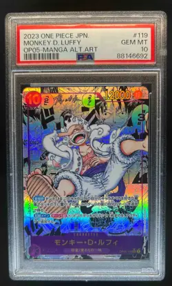 2023 One Piece Japanese Monkey D. Luffy Manga Alt Art SEC #OP05-119 PSA 10 - Image 1