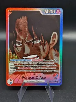 Portgas.D.Ace (002) (Alternate Art) OP13-002 Carrying On His Will Foil NM ENG - Image 1