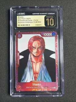 2023 One Piece Promo Premium Collection Film Red Shanks #P-016 CGC 10 PRISTINE - Image 1
