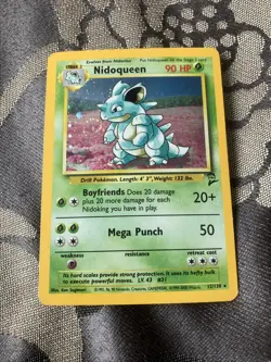 Pokemon Nidoqueen Holo Rare TCG Card 12/130 Base Set 2 MP/HP - Image 1