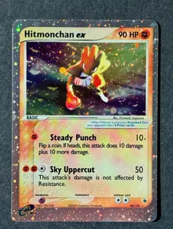 Pokemon Hitmonchan EX Ruby and Sapphire Holo #98/109 Ultra Rare Card 2003 - Image 3