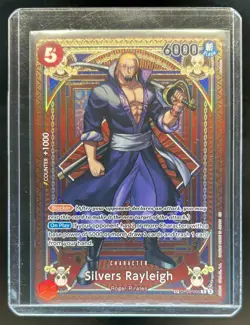 2025 One Piece Fist of Divine Speed Silvers Rayleigh Special Cards Rare OP09-005 - Image 1