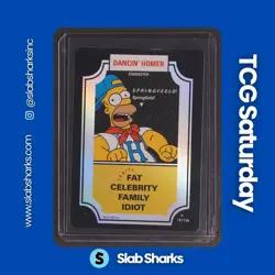 2003 THE SIMPSONS TRADING CARD GAME #19/156 DANCIN' HOMER FOIL - Image 1