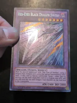 Yu-Gi-Oh! SECRET RARE CARD RED-EYES BLACK DRAGON SWORD DRL2-EN012 1ST NM - Image 2