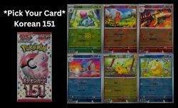 Pokemon Korean 151 Single Reverse Holo Pokeball Pattern Cards - Pick Your Card - Image 1
