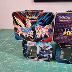 Pokemon Detective Pikachu *EMPTY* Lunch Box + Tins Lot of 6 Trading Card Game - Image 2
