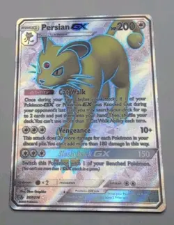 Pokemon TCG Persian GX Unbroken Bonds Holo Card 207/214 Full Art-LP/NM - Image 1