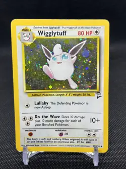 Pokemon Card Wigglytuff 19/130 Holo Rare Base Set 2 WOTC LP/MP - Image 1
