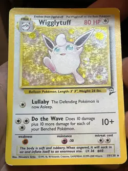 Pokemon Card Wigglytuff 19/130 Holo Rare Base Set 2 WOTC LP/MP - Image 4