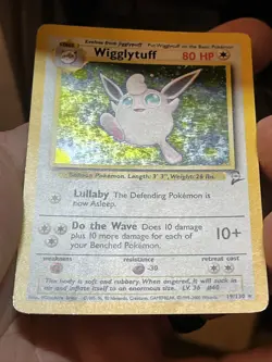 Pokemon Card Wigglytuff 19/130 Holo Rare Base Set 2 WOTC LP/MP - Image 5