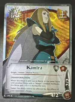 Naruto Card CCG TCG Bandai Holo Foil Kamira Ninja US 096 - used - Image 1