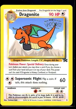 Dragonite (Movie Promo) 5 WoTC Promo - Pokemon Card - NM - Image 1