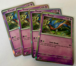 Zacian 045/94 Playset - 4xReverse Holo Cards Phantasmal Flames Set - NM - Image 1