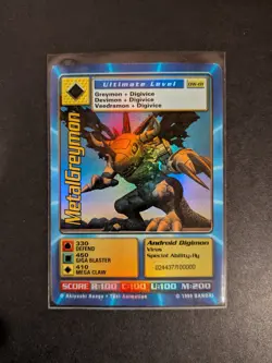 MetalGreymon (DW-01) Digimon World Promo Card PlayStation 1999 (024437/100000) - Image 1