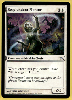 RESPLENDENT MENTOR SHADOWMOOR SHM UNCOMMON KITHKIN CLERIC MTG 19 - Image 1