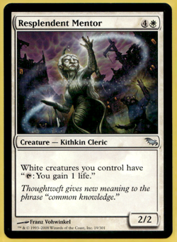 RESPLENDENT MENTOR SHADOWMOOR SHM UNCOMMON KITHKIN CLERIC MTG 19 - Image 2