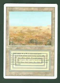 SCRUBLAND Revised dual land Magic the Gathering Moderate play - Image 1