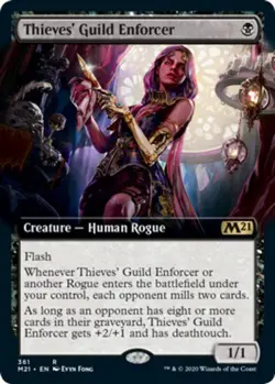 x1 Thieves' Guild Enforcer - Extended Art R MTG Core Set 2021 M/NM, English - Image 1