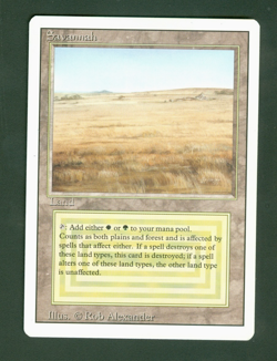 SAVANNAH Revised dual land Magic the Gathering Unplayed Near Mint - Image 1
