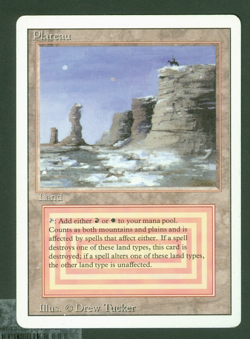 PLATEAU Revised dual land Magic the Gathering Moderate play - Image 1