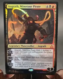 Angrath, Minotaur Pirate Rivals of Ixalan MTG Foil Lightly Played - Image 1