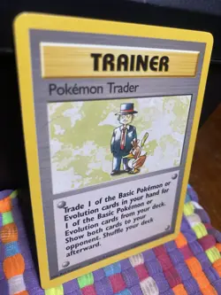 Pokemon TCG Base Set Pokemon Trader 77/102 Rare #77 LP - Image 2