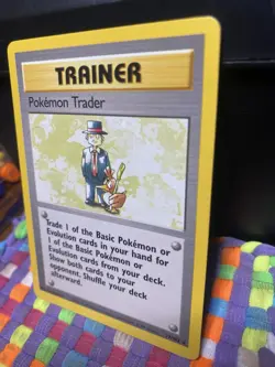 Pokemon TCG Base Set Pokemon Trader 77/102 Rare #77 LP - Image 3