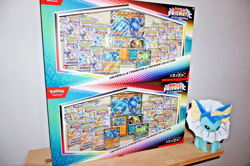 LOT OF 2 Pokemon Prismatic Evolutions Lucario & Tyranitar Ex Prem. Collection 2x - Image 1