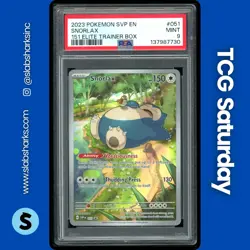 2023 POKEMON SV BLACK STAR PROMO 151 ETB PROMO #051 SNORLAX PSA 9 - Image 1