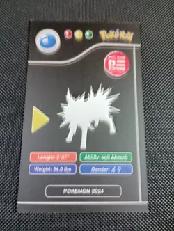2024 POKEMON POKEDEX BLACK Edition Card #135 Jolteon Peru US Seller - Image 2