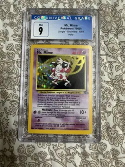 Pokemon TCG Mr. Mime Jungle Unlimited CGC 9 1999 6/64 Rare Holo - Image 1