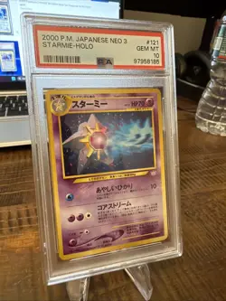 2000 Pokemon Japanese Neo 3 Starmie Holo Rare #121 PSA 10 Gem Mint - Image 2