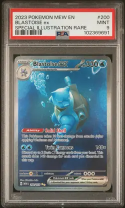 2023 POKEMON MEW EN-151 SPECIAL ILLUSTRATION RARE #200 BLASTOISE EX PSA 9 - Image 1