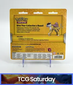 POKEMON SUN & MOON EVOLUTIONS STEAM SIEGE 3-PACK BLISTER SEALED RAIKOU PIN - Image 2