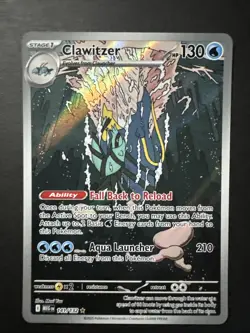 Pokemon TCG Mega Evolution Clawitzer Illustration Rare 141/132 NM - Image 1
